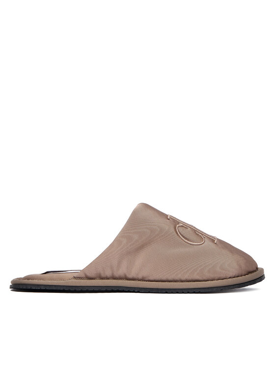 Calvin Klein Jeans Papuče Calvin Klein Jeans Slipper Satin Moire YW0YW02053 Béžová