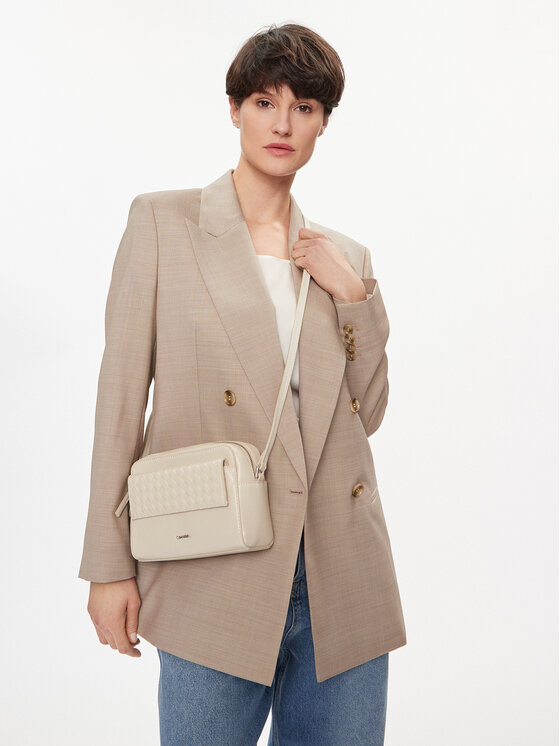Calvin Klein Kabelka Calvin Klein Calvin Mini Quilt Camera Bag K60K611884 Écru