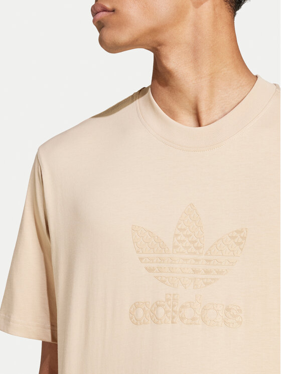 adidas adidas Футболка Mono IX6747 Бежевий Regular Fit
