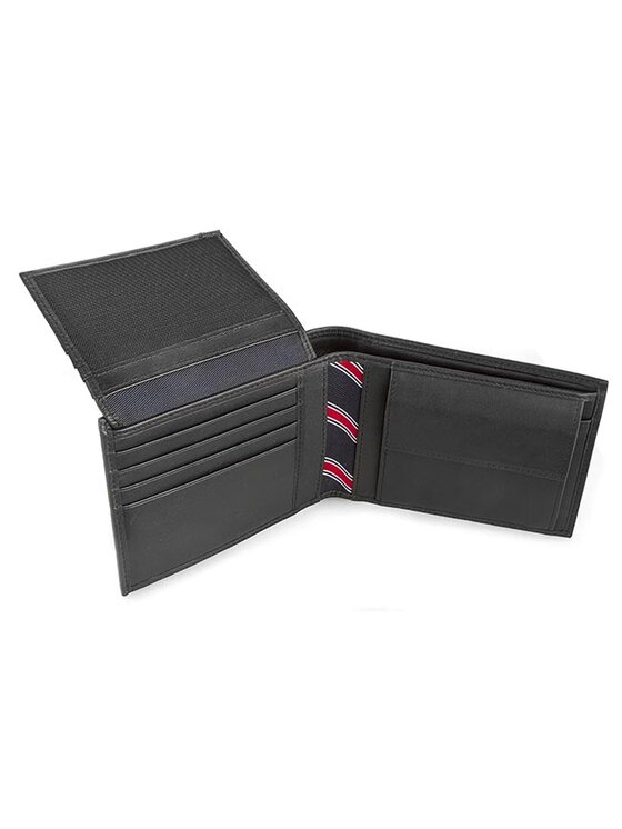Tommy Hilfiger Portafoglio Tommy Hilfiger Eton Cc Flap And Coin Pocket AM0AM00652 Nero