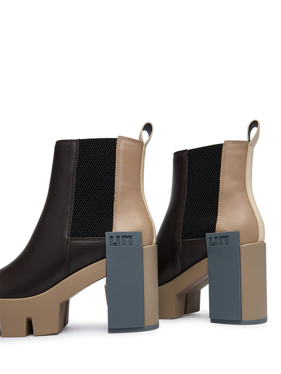 United Nude Īsie zābaki United Nude Grip Chelsea Mid V 1103316116 Tumši brūna