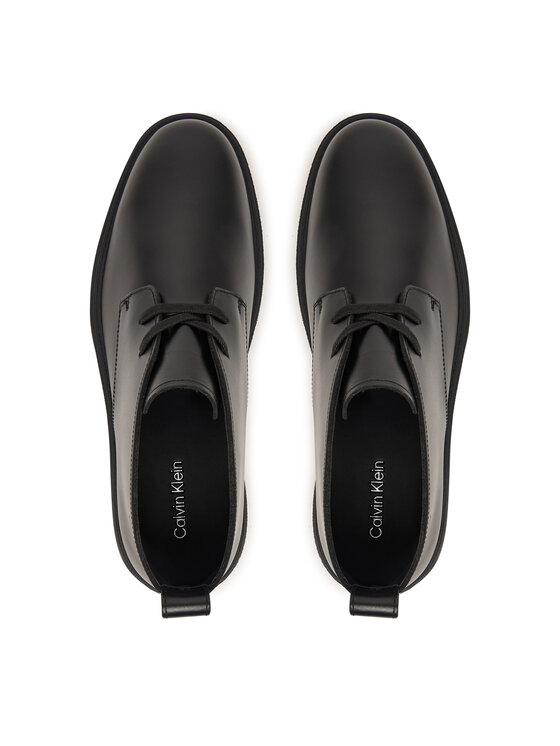 Calvin Klein Ghete Calvin Klein Text Rubber Desert Boot Lth HM0HM02255 Negru