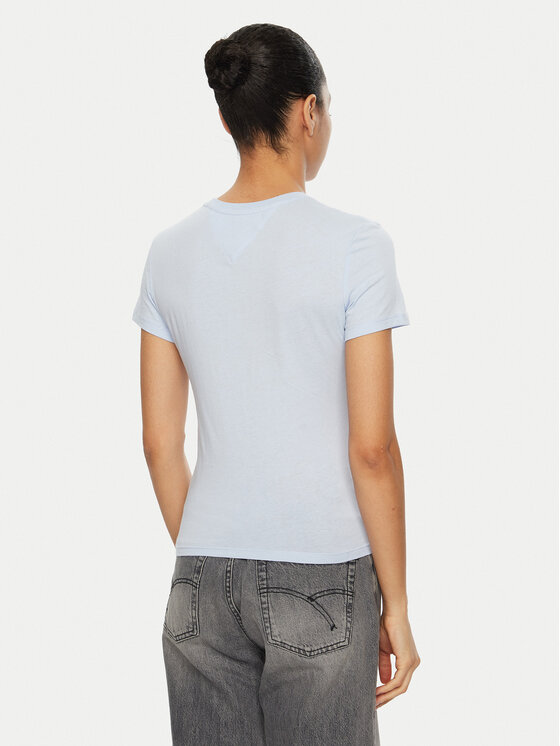 Tommy Jeans Tommy Jeans T-shirt Essential DW0DW19447 Svijetloplava Slim Fit