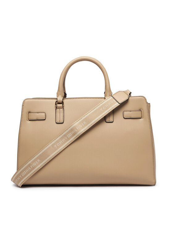 Tommy Hilfiger Borsetta Tommy Hilfiger Th Joy Satchel AW0AW19067 Beige