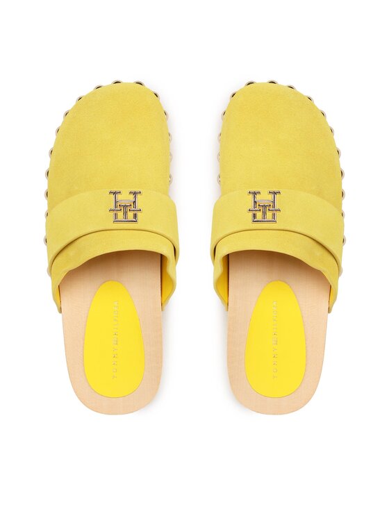 Tommy Hilfiger Zueco Tommy Hilfiger Th Clog Suede FW0FW07171 Amarillo
