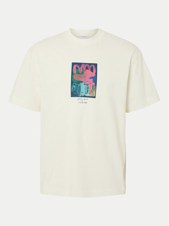 Selected Homme Selected Homme T-Shirt Will 16097225 Εκρού Relaxed Fit