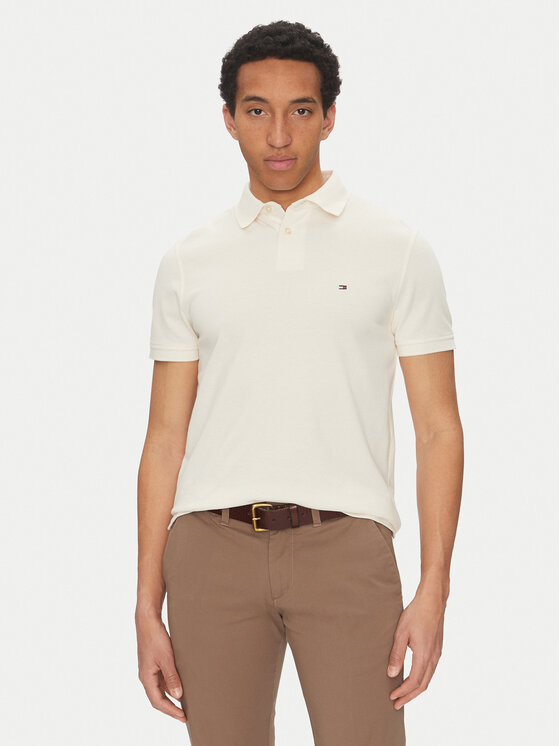 Tommy Hilfiger Tommy Hilfiger Polo 1985 MW0MW17770 Bež Regular Fit
