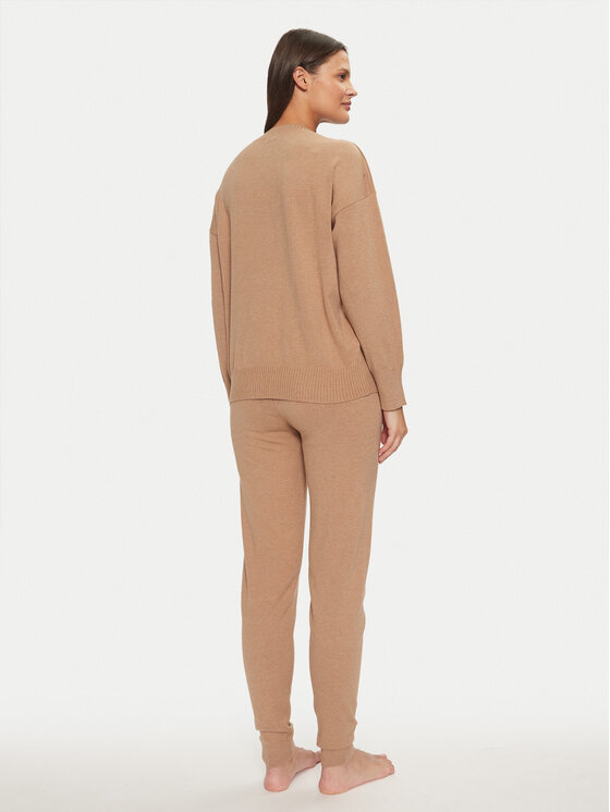 Selmark Selmark Pijama P9873 Beis Relaxed Fit