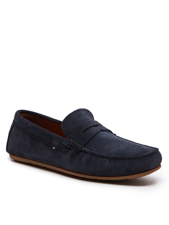 Tommy Hilfiger Mocasini Tommy Hilfiger Casual Hilfiger Suede Driver FM0FM04998 Bleumarin