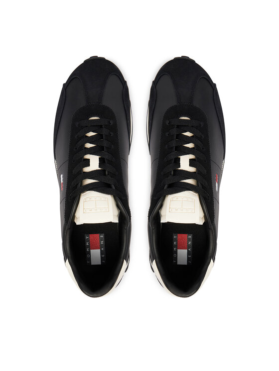 Tommy Jeans Snīkeri Tommy Jeans Tjm Retro Runner Archive Mix Mat EM0EM01763 Melns