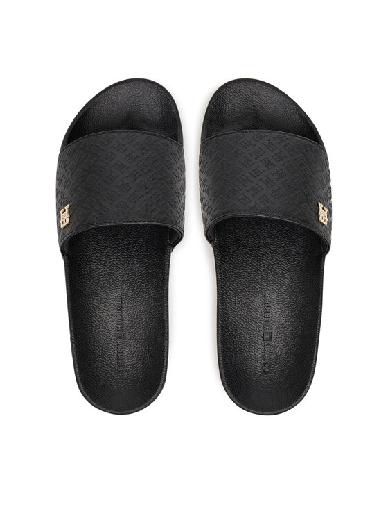 Tommy Hilfiger Nazouváky Tommy Hilfiger Th Monogram Poolside FW0FW08525 Černá