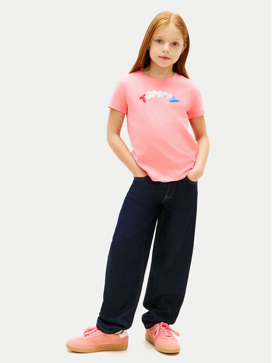 Tommy Hilfiger Tommy Hilfiger Camiseta KG0KG09246 Rosa claro Regular Fit
