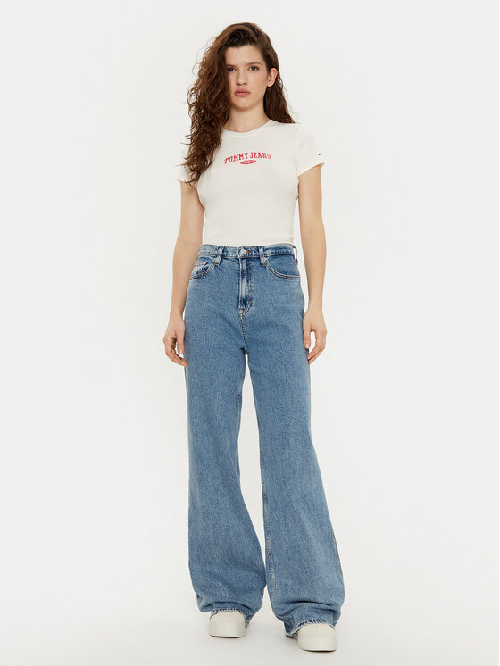 Tommy Jeans Tommy Jeans Camiseta DW0DW19435 Écru Slim Fit