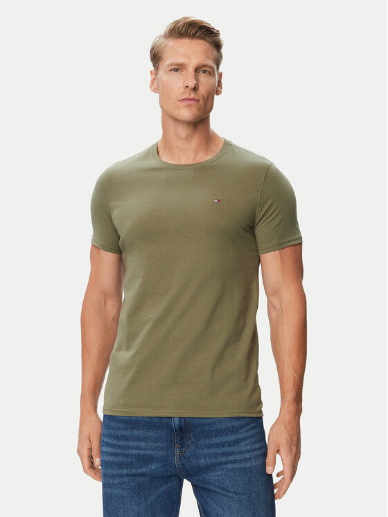 Tommy Jeans Tommy Jeans Camiseta DM0DM04411 Verde Slim Fit