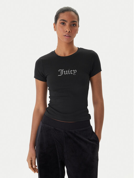 Juicy Couture Juicy Couture Camiseta Esme JCWCT225323 Negro Slim Fit