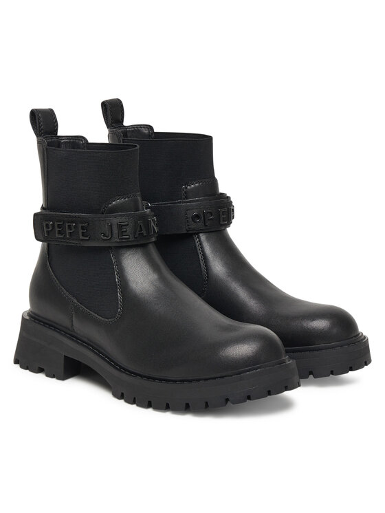 Pepe Jeans Ботильйони Pepe Jeans Stacy Glow W PLS500026 Чорний