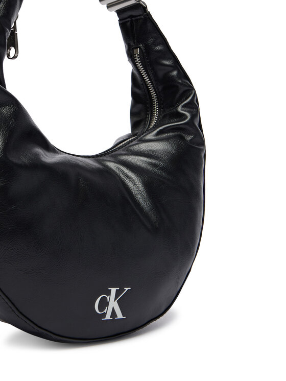 Calvin Klein Soma Calvin Klein Buckle Convertible Small Hobo LV04F3512G Melns