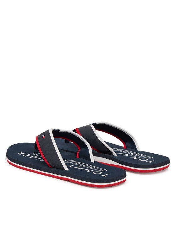 Tommy Hilfiger Japonke Tommy Hilfiger Tumble Beach Sandal FM0FM05710 Mornarsko modra