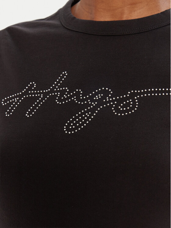 HUGO HUGO Camiseta Deloris 50532137 Negro Regular Fit