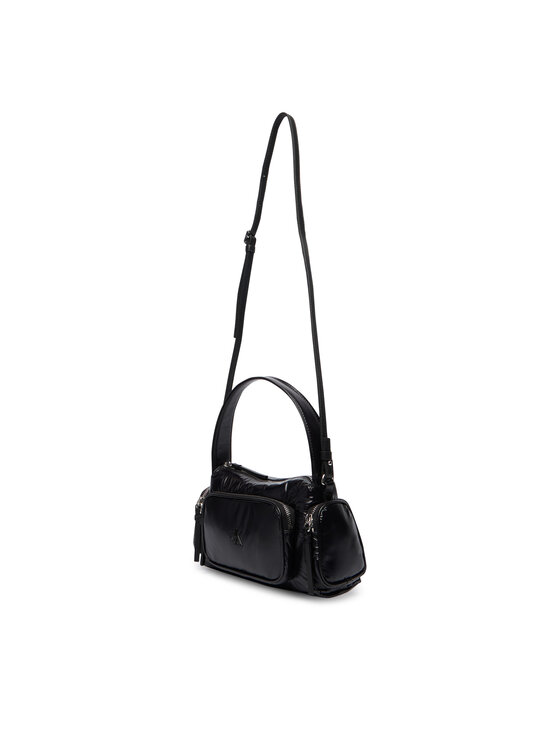 Calvin Klein Torebka Calvin Klein Pocket Shiny Nylon Small Bag LV04F3405G Czarny