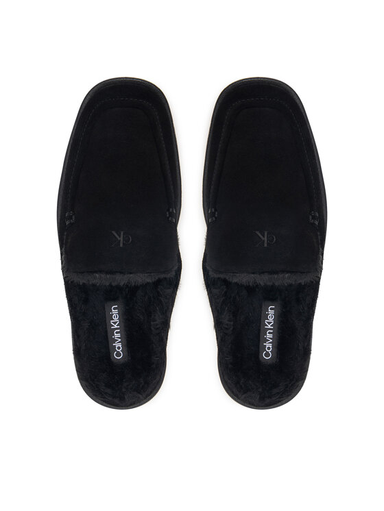 Calvin Klein Chanclas Calvin Klein Flatform Mule Suede WL HW0HW03182 Negro