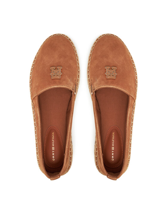 Tommy Hilfiger Espadrilles Tommy Hilfiger Suede Platform Espadrille FW0FW08586 Barna