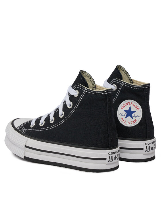 Converse Plátenky Converse Chuck Taylor All Star Lift Platform High Top Little Kids 372859C Čierna