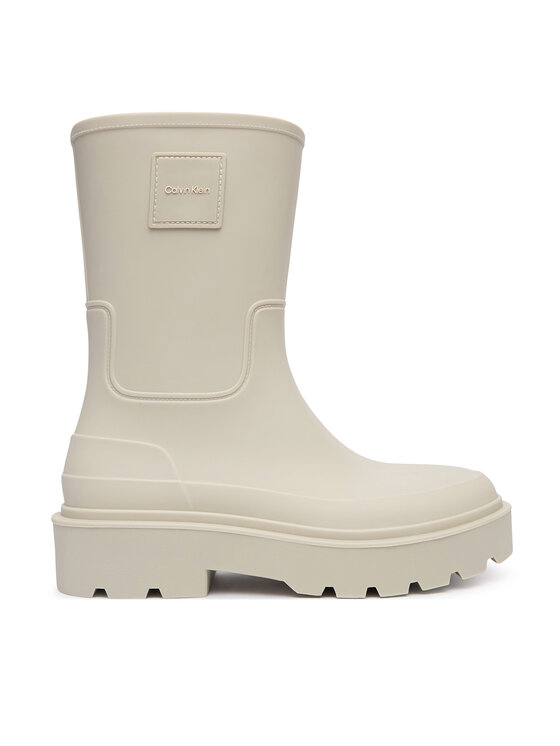 Calvin Klein Kalosze Calvin Klein Rainboot Rubber HW0HW03179 Kremowy