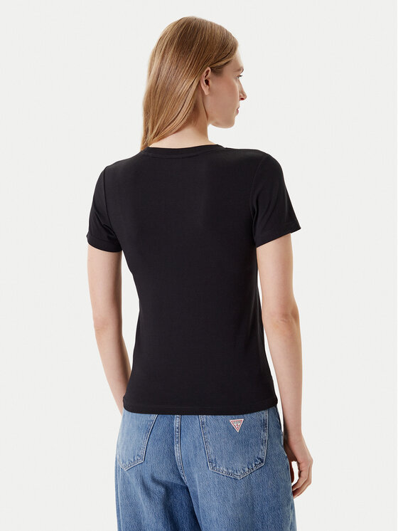Guess Jeans Guess Jeans Футболка W4YI04 J1314 Чорний Slim Fit