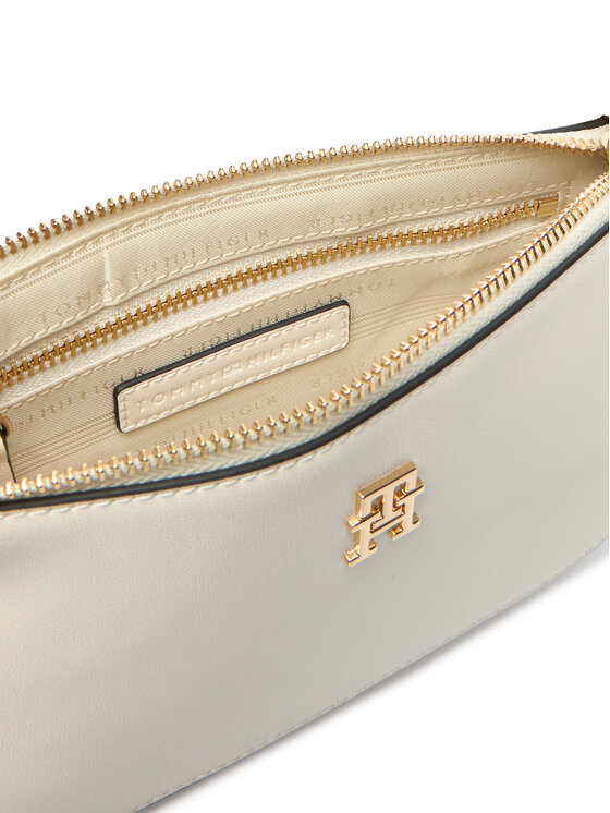 Tommy Hilfiger Geantă Tommy Hilfiger Th Glam Mini Chain Crossover AW0AW18142 Écru