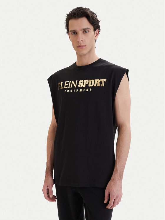 Plein Sport Plein Sport Майка PAEC MTK8319 STE001N Чорний Regular Fit