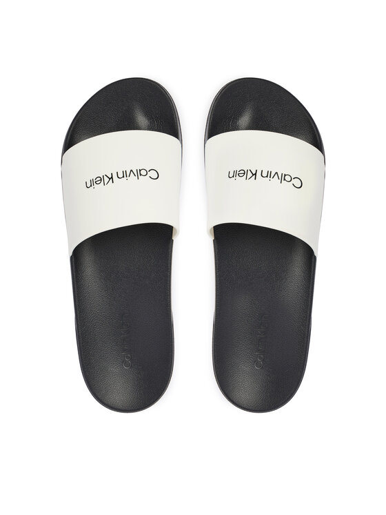 Calvin Klein Natikači Calvin Klein Ess Slide Monobrand Cv HM0HM02107 Bela