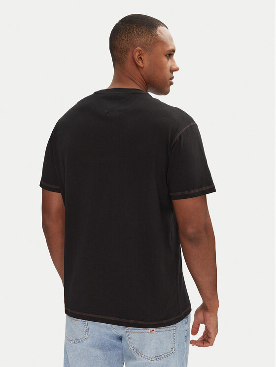 Tommy Jeans Tommy Jeans Camiseta Tonal Crest DM0DM20805 Negro Relaxed Fit