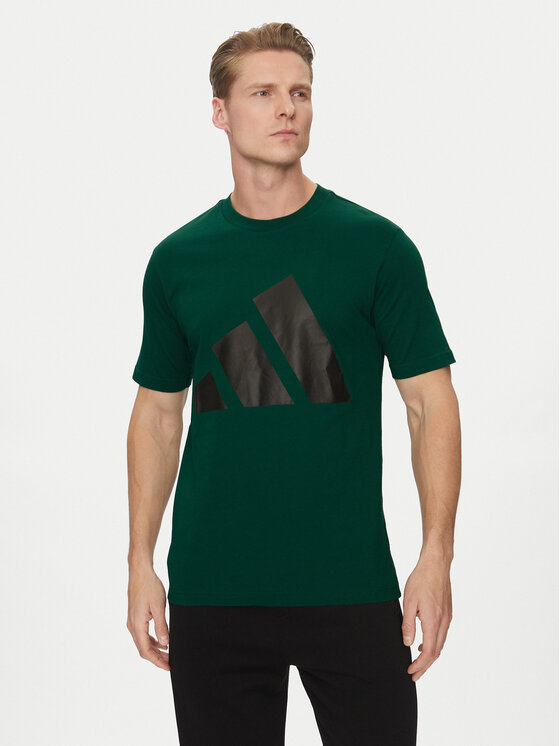 adidas adidas Футболка Essentials Big Logo JE8932 Зелений Regular Fit