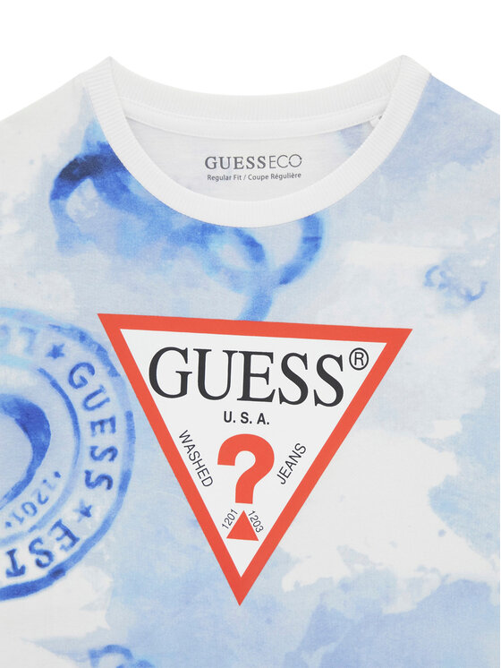 Guess Guess T-shirt L6GI03 K8HM4 Blu Regular Fit