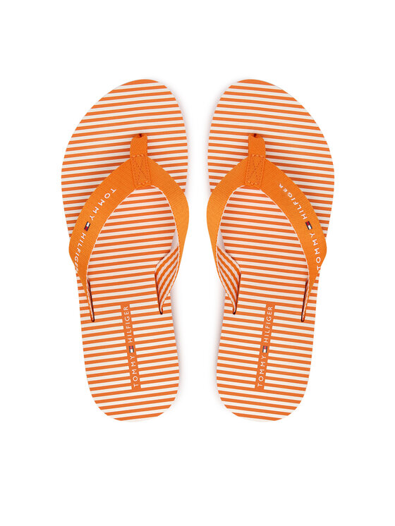 Tommy Hilfiger Infradito Tommy Hilfiger Th Ithaca Stripe Summer Sandal FW0FW09192 Arancione