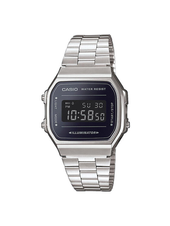 Casio Zegarek Casio Vintage A168WEM-1EF Srebrny