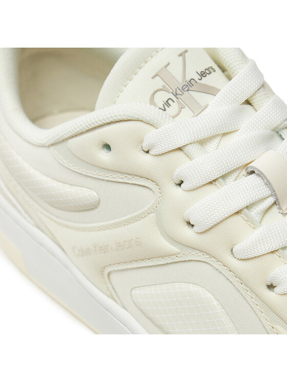 Calvin Klein Jeans Сникърси Calvin Klein Jeans Basket Cupsole Low Mix In Mtl YW0YW01462 Бял