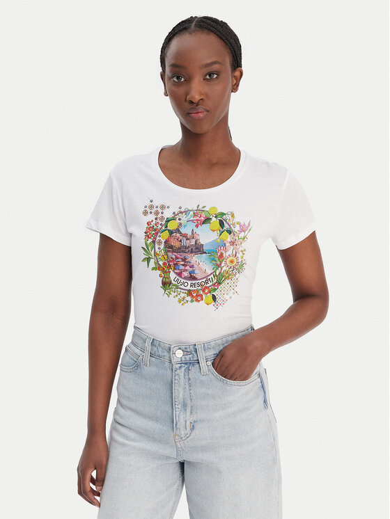 Liu Jo Liu Jo Camiseta WA6476 JS923 Blanco Regular Fit