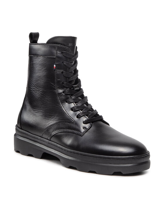 Tommy Hilfiger Kozaki Tommy Hilfiger Comfort Hilfiger Lth High Boot FM0FM04192 Czarny