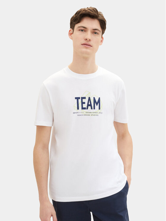 Tom Tailor Denim Tom Tailor Denim Футболка 1040838 Білий Regular Fit