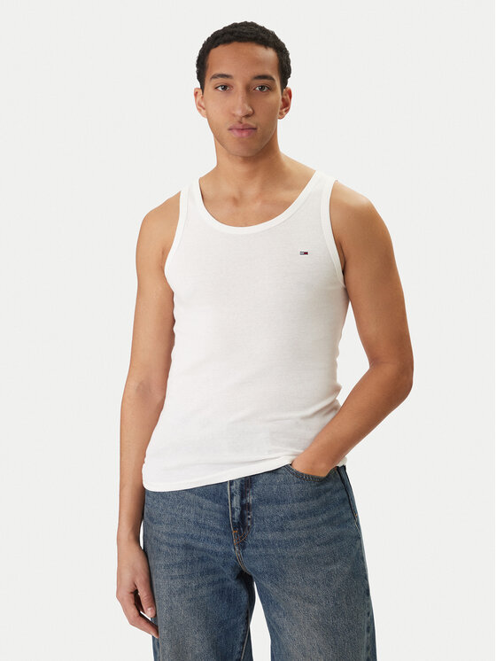 Tommy Jeans Tommy Jeans Conjunto de camisetas de tirantes DM0DM20769 Blanco Slim Fit