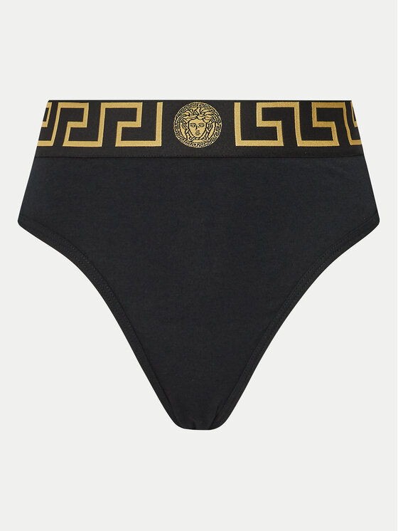 Versace Versace Klasične gaćice s visokim strukom AUD01050 1A10011 Crna