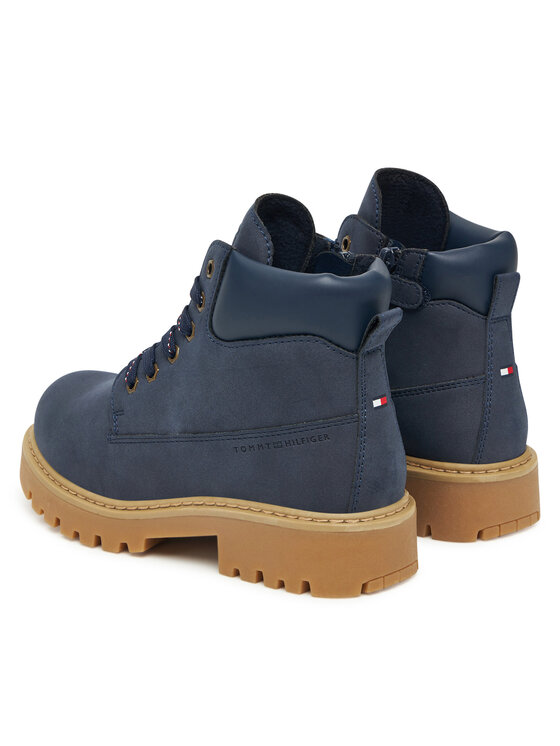 Tommy Hilfiger Trapper stila apavi Tommy Hilfiger T3X5-34125-1269 D Tumši zils