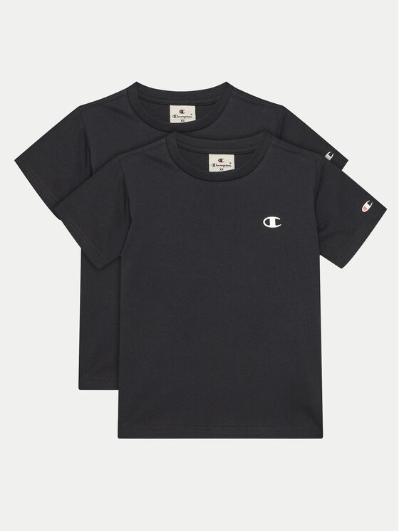 Champion Champion Комплект футболок 306581 Чорний Regular Fit