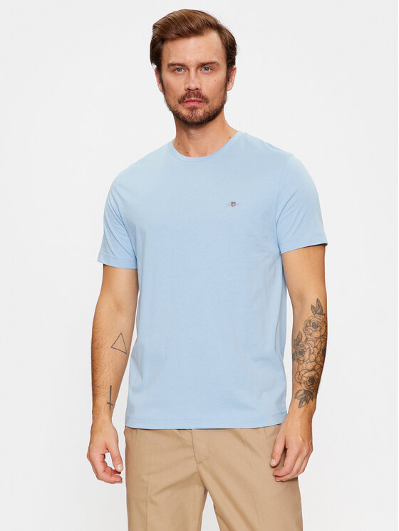 Gant Gant T-shirt Shield 2003184 Celeste Regular Fit