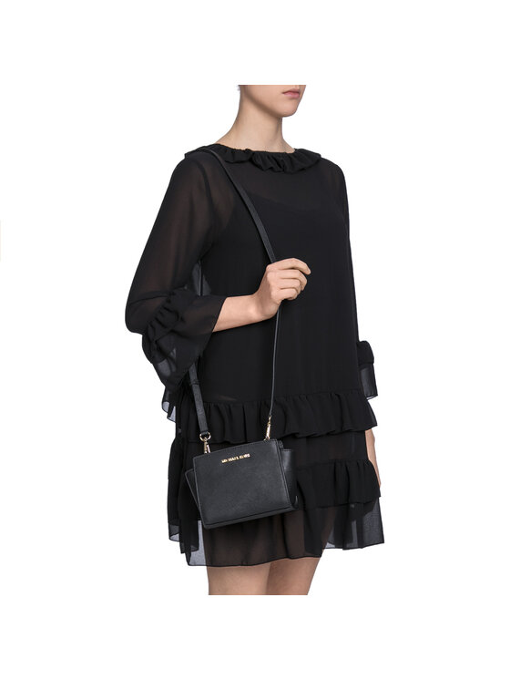 Michael Kors Дамска чанта Michael Kors Selma 32H3GLMC1L Черен