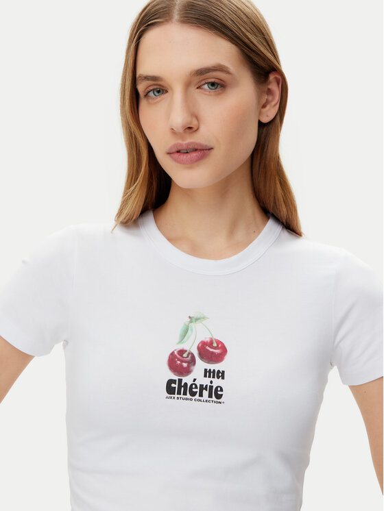 JJXX JJXX T-shirt Gigi 12277657 Bianco Stretch Fit
