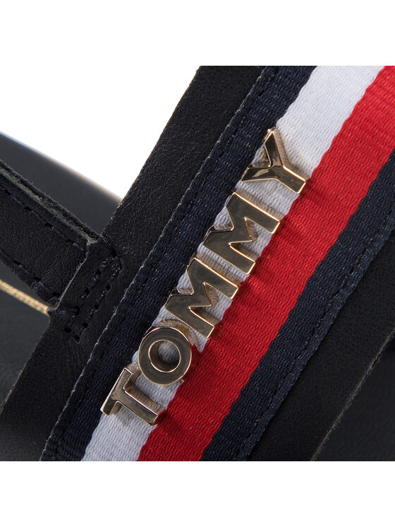 Tommy Hilfiger Σανδάλια Tommy Hilfiger Flat Sandal Corporate Ribbon FW0FW04049 Σκούρο μπλε