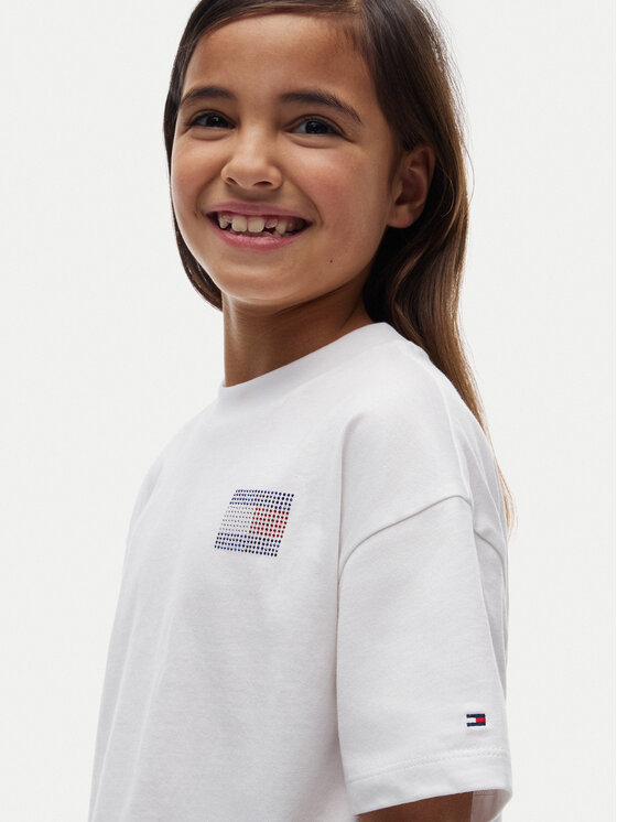 Tommy Hilfiger Tommy Hilfiger Camiseta KG0KG09465 Blanco Regular Fit